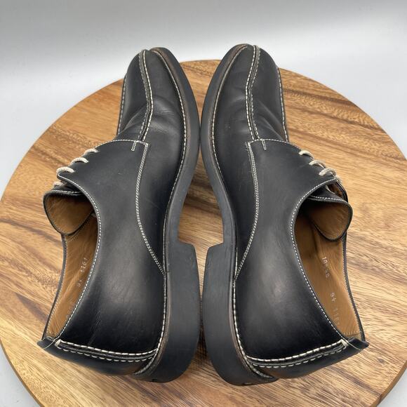 Toschi Oxfords Mens 9.5 Black Leather Carbonlite CIS Italy Dress Shoes Comfort - Picture 6 of 10
